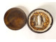Small round reliquary box horn paperolle Saints Ste Victoire Agnus XIXth