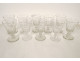 10 Baccarat cut crystal water glasses, Caton model, 19th century