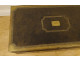 Officer&#39;s captain&#39;s trunk, camphor wood leather chest, gilded brass monogram, 19th century