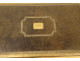 Officer&#39;s captain&#39;s trunk, camphor wood leather chest, gilded brass monogram, 19th century
