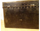 Officer&#39;s captain&#39;s trunk, camphor wood leather chest, gilded brass monogram, 19th century