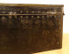 Officer&#39;s captain&#39;s trunk, camphor wood leather chest, gilded brass monogram, 19th century
