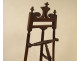 Large artist&#39;s easel, carved wood, Art Nouveau, late 19th century