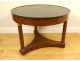 Pedestal table tripod mahogany black marble bronze columns 1st Empire 19th century