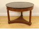 Pedestal table tripod mahogany black marble bronze columns 1st Empire 19th century