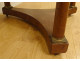 Pedestal table tripod mahogany black marble bronze columns 1st Empire 19th century