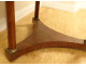 Pedestal table tripod mahogany black marble bronze columns 1st Empire 19th century
