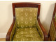 Pair of 1st Empire mahogany armchairs, 19th century seats