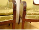 Pair of 1st Empire mahogany armchairs, 19th century seats