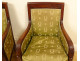 Pair of 1st Empire mahogany armchairs, 19th century seats