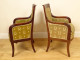 Pair of 1st Empire mahogany armchairs, 19th century seats