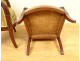 Pair of 1st Empire mahogany armchairs, 19th century seats