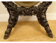 Large Indochinese gong, exotic wood, carved copper, Indochina, Vietnam, 20th century