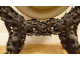 Large Indochinese gong, exotic wood, carved copper, Indochina, Vietnam, 20th century
