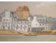 Watercolor or gouache, landscape port Pouldu in Finistère in Brittany, twentieth