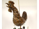 Antique weather vane, large church rooster, copper bell tower, 18th century