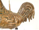 Antique weather vane, large church rooster, copper bell tower, 18th century