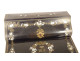 Writing desk in blackened wood with gilded brass marquetry Tahan Paris Napoleon III 19th century
