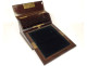 Writing desk in blackened wood with gilded brass marquetry Tahan Paris Napoleon III 19th century