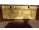 Writing desk in blackened wood with gilded brass marquetry Tahan Paris Napoleon III 19th century