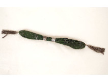 Miser&#39;s purse 2 sliding purses Louis holder fabric metal 19th century