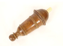 Antique pear switch for bedside table, turned wood, late 19th century, early 20th century