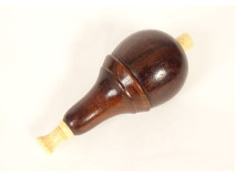 Antique pear switch for bedside table, turned wood, late 19th century, early 20th century