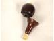 Antique pear switch for bedside table, turned wood, late 19th century, early 20th century