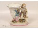 Cone Vase Porcelain Cherub Flowers of Paris Saxony 19th