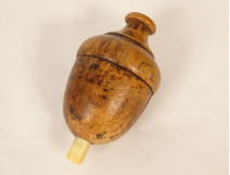 Antique pear switch for bedside table, turned wood, late 19th century, early 20th century