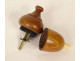 Antique pear switch for bedside table, turned wood, late 19th century, early 20th century