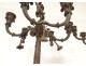 Pair of large 6-light bronze candelabras Bacchus Ariane Napoleon III 19th century