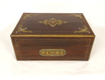 Small combination safe Th. Year Paris rosewood Napoleon III 19th century