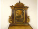 Oratory, polychrome wood prayer desk, Motte-Picquet family, Brittany, 18th century