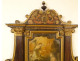 Oratory, polychrome wood prayer desk, Motte-Picquet family, Brittany, 18th century
