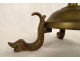 Jewish Candlestick Bronze 9 Branches Hanukkah Menorah Star 19th Century