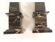 Pair of decorative obelisks in veined marble, early 20th century collection