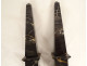 Pair of decorative obelisks in veined marble, early 20th century collection