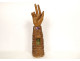 Reliquary arm carved wood Saint Nicholas amethyst early 19th century