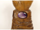 Reliquary arm carved wood Saint Nicholas amethyst early 19th century