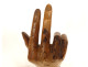 Reliquary arm carved wood Saint Nicholas amethyst early 19th century