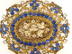 Reliquary medallion gilded brass rhinestones Saints Queen Valentin Robert XIXth
