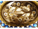 Reliquary medallion gilded brass rhinestones Saints Queen Valentin Robert XIXth