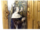 Limoges enamel triptych Assumption Virgin Mary angels St Peter king 19th century