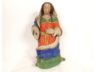 Statue bois sculpté polychrome Sainte Marie Madeleine à genoux XVIIIème
