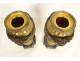 Pair of large bronze cassolettes, pots and vases, Clodion Barbedienne model, 19th century