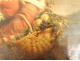 HST painting by Giuseppe Mazzolini, young girl with basket fleeing the storm, 19th century