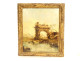 HST Italian landscape painting Capriccio ruins Venice Arc Triomphe Guardi 19th