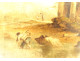 HST Italian landscape painting Capriccio ruins Venice Arc Triomphe Guardi 19th