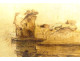 HST Italian landscape painting Capriccio ruins Venice Arc Triomphe Guardi 19th